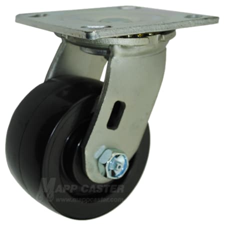 Mapp Caster 4"X2" Polyolefin Swivel Caster - 500 Lbs Capacity 146PO420S